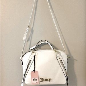 Juicy Couture White Zippered Up Satchel